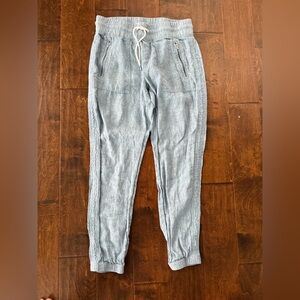 Athleta Cabo Linen Jogger (blue)